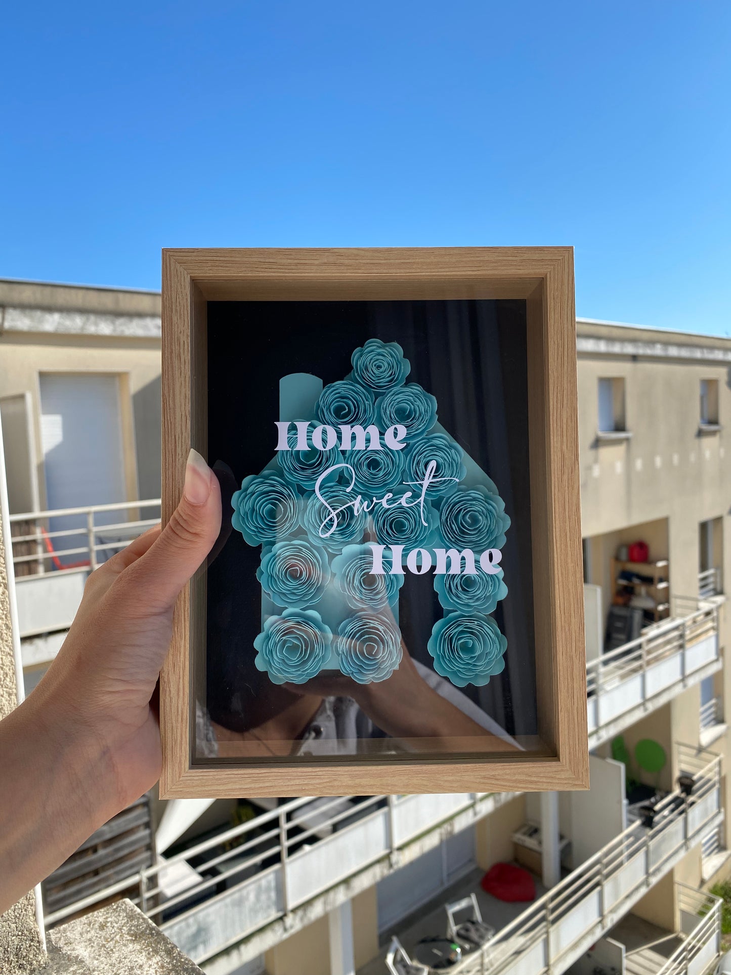 HOME SWEET HOME | Cadre 3D roses