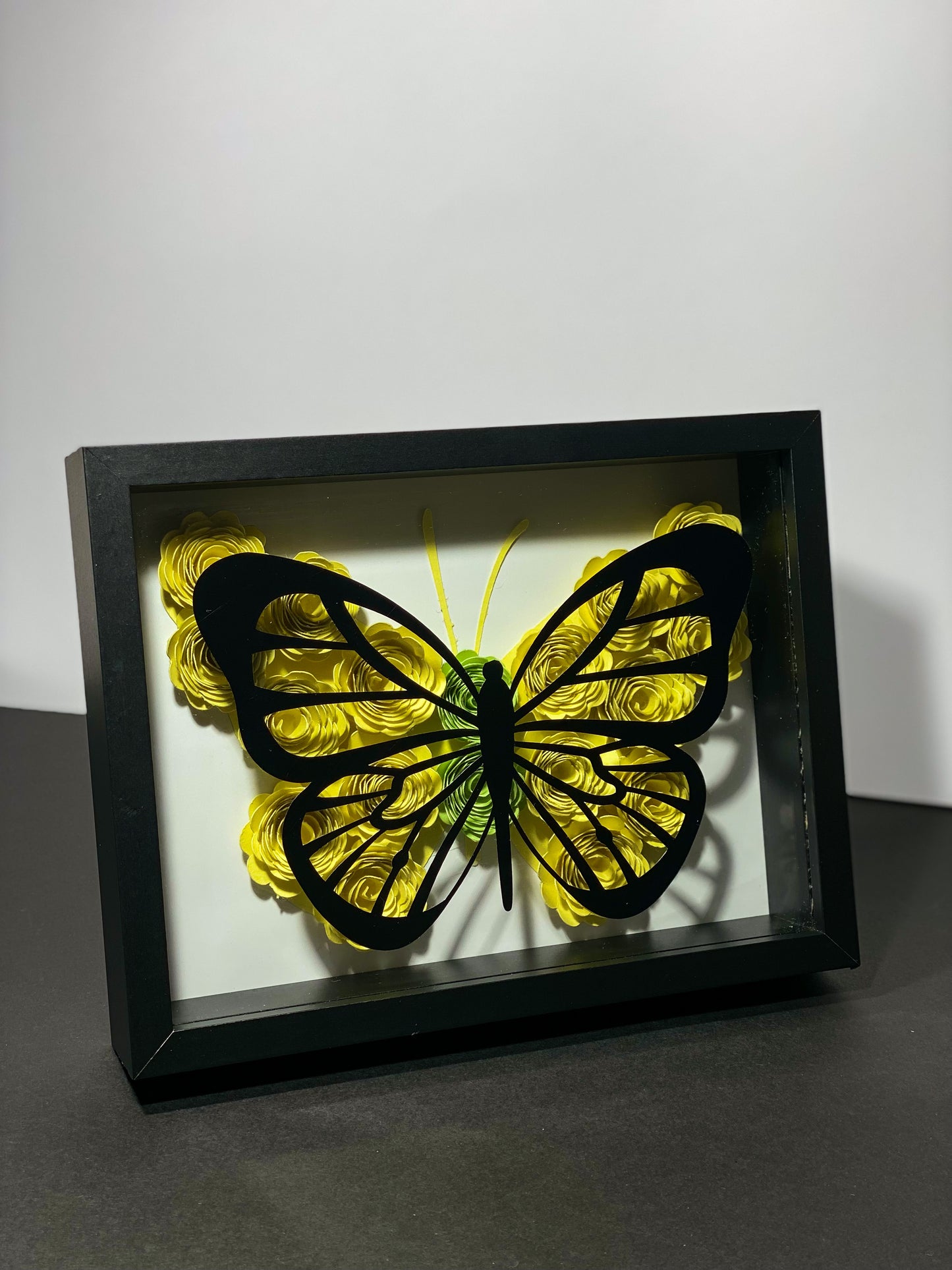 BUTTERFLY | Cadre 3D roses